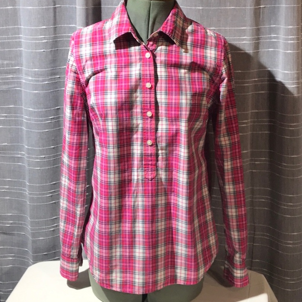 Vineyard Vines Plaid Popover Top
